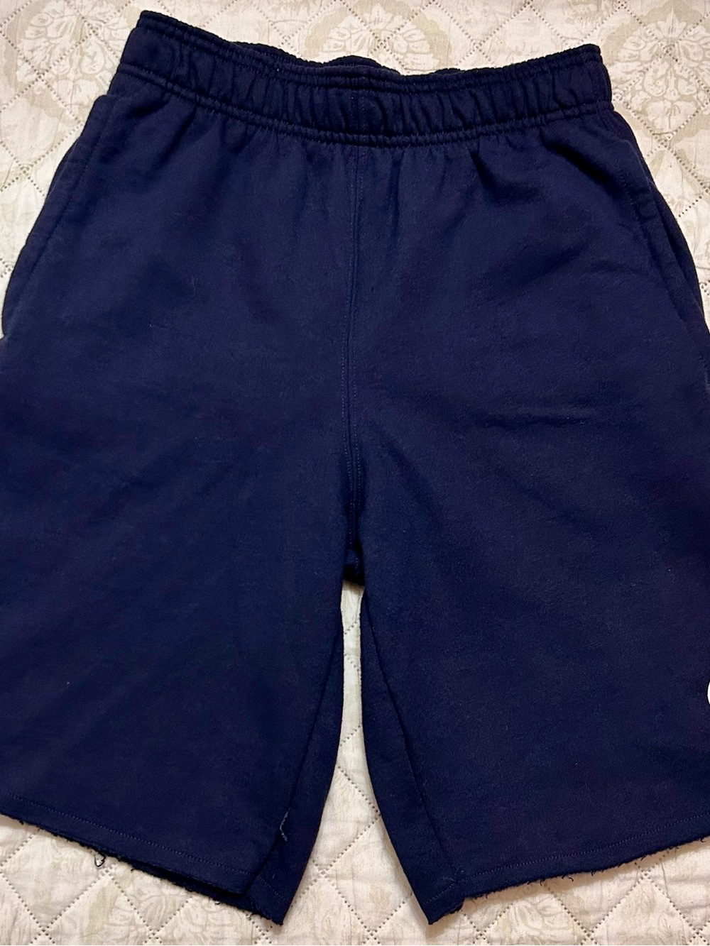 Champion Navy Blue Big C Logo Sweat Shorts Men's Size S